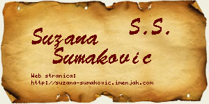 Suzana Šumaković vizit kartica